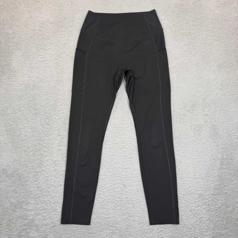 Gymshark Womens Black High Waisted Training Leggings with Pockets Size M B4A80